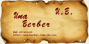 Una Berber vizit kartica